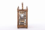 table clock, chimes every hour, France, 1307.5 g, 15.5 x 8 x 6.6 cm, working well...