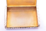 cigarette case, silver, with gold decorative elements, 84 standard, 209.90 g, gilding, 11.4 x 8.3 x...