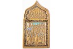 icon, Protection of the Mother of God, copper alloy, 5-color enamel, Russia, the border of the 19th...
