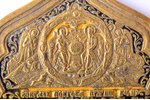ikona, Vissvētās Dievmātes Patvērums, vara sakausējuma, 5-krāsu emalja, Krievijas impērija, 19. un 2...