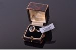 кольцо, золото, 375 проба, 3.15 г., размер кольца 17.75, сапфир, опал, Великобритания, в коробочке...