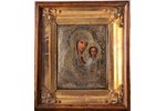 icon, Our Lady of Kazan, in icon case, board, silver, painting, 84 standard, Russia, 1888, 34.8 x 30...