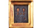 ikona, Svētie apustuļi Pēteris un Pāvils, rāmī, dēlis, sudrabs, gleznojums, 84 prove, Krievijas impē...