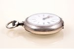 pocket watch, with engraving Jehanne de par le roi du ciel sauve la France, France, silver, metal, 8...