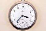 карманные часы, "Omega", Швейцария, начало 20-го века, серебро, металл, общий вес 79.35 г, 6.1 x 4.9...