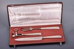 flatware set, silver, 3 items, 950 standard, total weight of items 377.35, metal, 31.6 / 27.4 / 19.6...