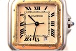 wristwatch, "Cartier", Switzerland, gold, metal, 18 K standart, total weight 64.95 g, 3.7 x 3 x 0.6...