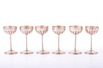 set of 6 small glasses, silver, 800 standart, 294.05 g, France, h 8.1 cm...