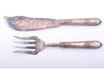 flatware set, silver, 2 items, 950 standard, total weight 296.95, metal, 30.4 / 27.2 cm, France, in...