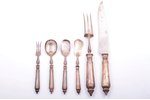 flatware set, silver, 6 items, 950 standard, total weight 392.25, metal, 33.2 - 17.5 cm, France, in...