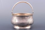 sugar-bowl, silver, 84 standard, 144.70 g, engraving, Ø 10 cm, h (with handle) 11.5 cm, 1896-1907, M...