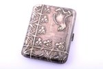 cigarette case, silver, 800 standard, 76.80 g, 8.5 x 7 x 1.7 cm, France...