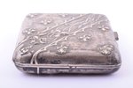 cigarette case, silver, 800 standard, 76.80 g, 8.5 x 7 x 1.7 cm, France...