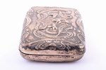 cigarette case, silver, Art-Nouveau, 800 standard, 72.40 g, 9.7 x 6.3 x 2.4 cm...