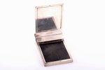 notebook and pen holder, silver, 925 standard, total weight 525.65, 14.4 x 9.4 x 3.5 cm, London, Gre...