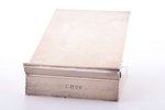 notebook and pen holder, silver, 925 standard, total weight 525.65, 14.4 x 9.4 x 3.5 cm, London, Gre...