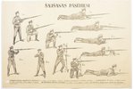 poster, Shooting techniques, Latvia, 35.7 x 51.8 cm, drawing H. Eidrigevič...