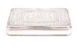snuff-box, silver, 84 standard, 87.40 g, gilding, 9 x 6.5 x 1.7 cm, 1817, Moscow, Russia...
