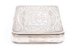 snuff-box, silver, 84 standard, 87.40 g, gilding, 9 x 6.5 x 1.7 cm, 1817, Moscow, Russia...