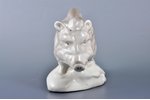 figurine, Wild boar, porcelain, Riga (Latvia), USSR, Riga porcelain factory, the 50ies of 20th cent....