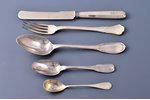 flatware set, silver, 9 items, Art Deco, 800, 950 standard, total weight 472.5, metal, tea spoon - 1...