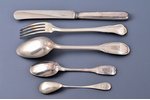 flatware set, silver, 9 items, Art Deco, 800, 950 standard, total weight 472.5, metal, tea spoon - 1...