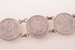 a bracelet, made of 10 kopecks coins (1916), silver billon, 500 standart, 16.15 g., the item's dimen...