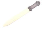 letter knife, silver, 875 standard, total weight of item 53.10, bone, 28.7 cm, the 20-30ties of 20th...