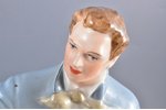 figurine, Folk dance, porcelain, Riga (Latvia), USSR, Riga porcelain factory, molder - Zina Ulste, 1...