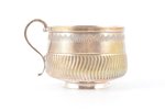 tea pair, silver, 950 standard, 244.10 g, Ø (saucer) 15.1  cm, h (cup with handle) 7.5 cm, Henri Gab...