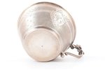 tea pair, silver, 950 standard, 192.40 g, Ø (saucer) 14.8 cm, h (cup with handle) 8.8 cm, Paillard F...