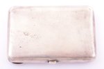 cigarette case, silver, submarine "Delfin", 84 standard, 125.40 g, engraving, gilding, 10.2 x 7 x 1....