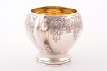 tea pair, silver, 84 standard, 248.40 g, engraving, gilding, h (cup) 7.5 cm, Ø (plate) 13.6 cm, by T...