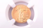 5 долларов, 2013 г., золото, США, Ø 16.5 мм, MS 70...
