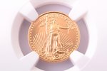 5 долларов, 2014 г., золото, США, Ø 16.5 мм, MS 70...