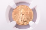 5 dolāri, 2015 g., zelts, ASV, Ø 16.5 mm, MS 70...