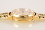 rokas pulkstenis, "Omega", sieviešu, Šveice, zelts, 585 prove, 25 g, 2 x 2.5 x 0.7 cm, Ø 16 mm, garu...
