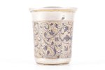 goblet, silver, 84 standard, 58.50 g, niello enamel, 6.1 cm, 1852, Moscow, Russia...
