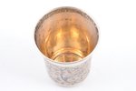стакан, серебро, 84 проба, 58.50 г, чернение, 6.1 см, 1852 г., Москва, Российская империя...