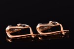 earrings, gold, 585 standard, 5.25 g., the item's dimensions 1.7 x 0.8 cm, USSR...