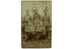 photography, group of soldiers with weapons, Russia, beginning of 20th cent., 14x9 cm...