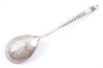 spoon, silver, 84 standard, 45.60 g, 17.5 cm, workshop of N. G. Vladimirov, 1908-1917, St. Petersbur...