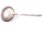 spoon, silver, 84 standard, 91.35 g, gilding, 17.2 cm, by Auvin Ionas, 1859, St. Petersburg, Russia...
