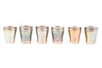 set of 12 beakers, silver, 950 standard, 98.05 g, h - 4 cm, France, items made by two different craf...