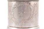 tea glass-holder, silver, 84 standard, 105.10 g, h (with handle) - 9.3, Ø (internal) - 6.6 cm, Ivan...