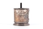 tea glass-holder, silver, 875 standard, 102.85 g, h (with handle) - 9.7 Ø (internal) - 6.2 cm, the 2...