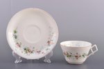 tea pair, set, 6 tea pairs, porcelain, Gardner porcelain factory, Russia, 1870-1899, h (cup, with ha...