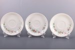 tea pair, set, 6 tea pairs, porcelain, Gardner porcelain factory, Russia, 1870-1899, h (cup, with ha...