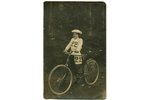 fotogrāfija, sportiste-riteņbraucēja, Krievijas impērija, 20. gs. sākums, 13,8x8,8 cm...