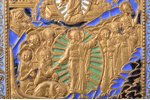 icon, The Resurrection of Christ. Descent into Hades, copper alloy, 5-color enamel, Russia, the bord...